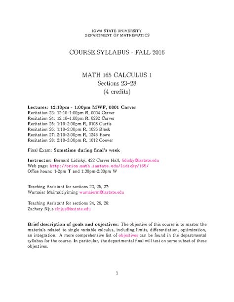 Read Online Math 165 Calculus Bison Academy 