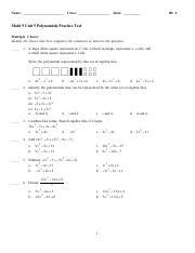 Read Math 9 Unit 5 Polynomials Practice Test Weebly 