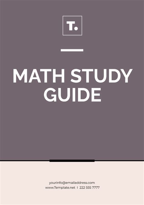 Read Online Math A Study Guide 