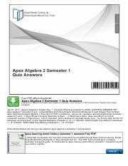 Read Online Math College Readiness Sem 2 Apex Answers Pdf 