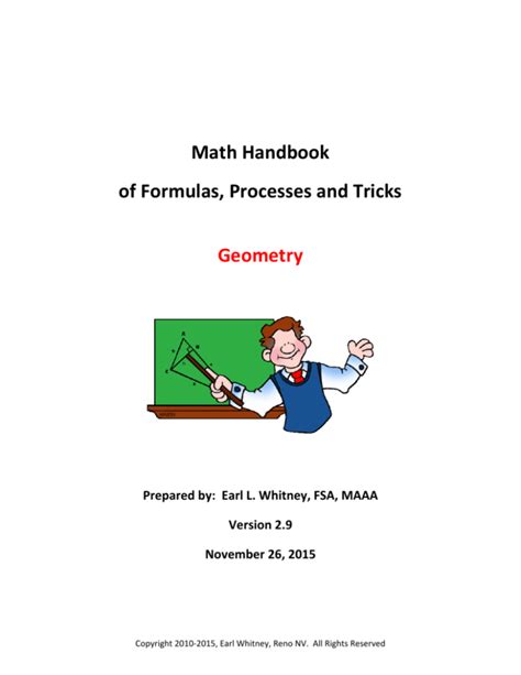 Read Online Math Handbook Of Formulas Processes And Tricks Geometry 