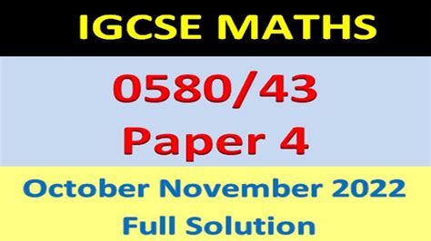 Full Download Math Igcse Paper 43 November 2013 0580 