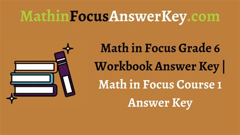 Full Download Math In Focus Answer Key Grade 6 