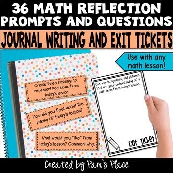Read Math Journal Prompts Exit Slips For Middle School Students 