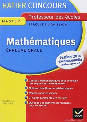 Full Download Math Matiques Epreuve Orale Dadmission Concours De Professeur Des Coles 