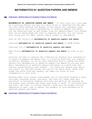 Read Math N1 Question Papers 