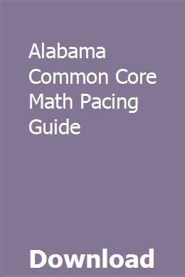 Download Math Pacing Guides Alabama 