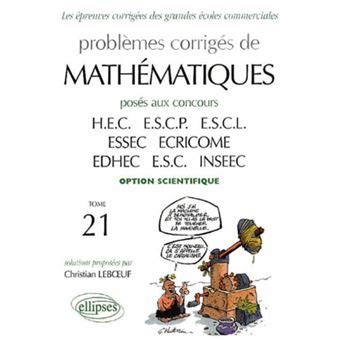 matha c matiques hec 1998 2001 tome 22 option a c