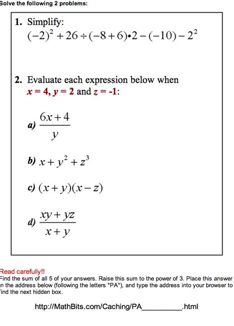 Download Mathbits Pre Algebra Box Answers 