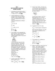 Read Mathcounts 2011 Chapter Sprint Round 