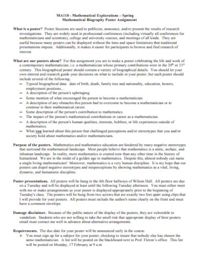mathematical biography assignment