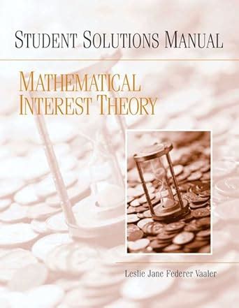 mathematical interest theory student manual