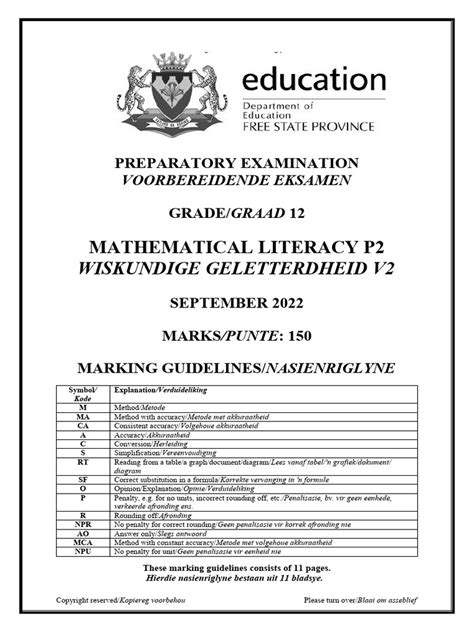 mathematical literacy p2 supplementary 2014 memorandum