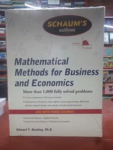 mathematical methods for business fordham graduate school