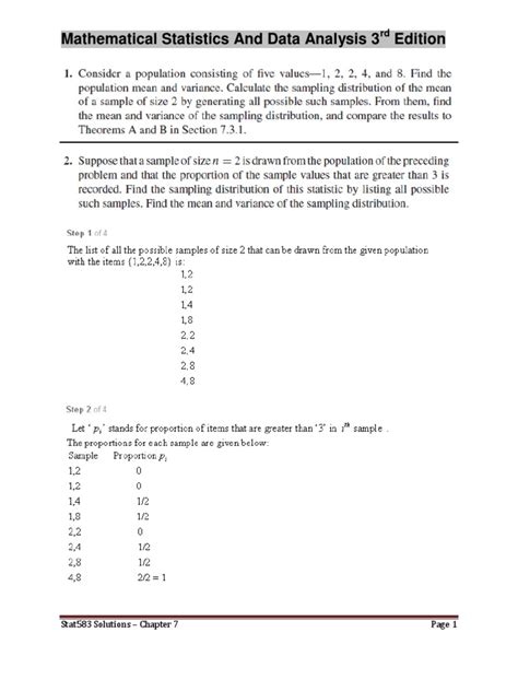 Mathematical Statistics Data Analysis Chapter 4 Solutions