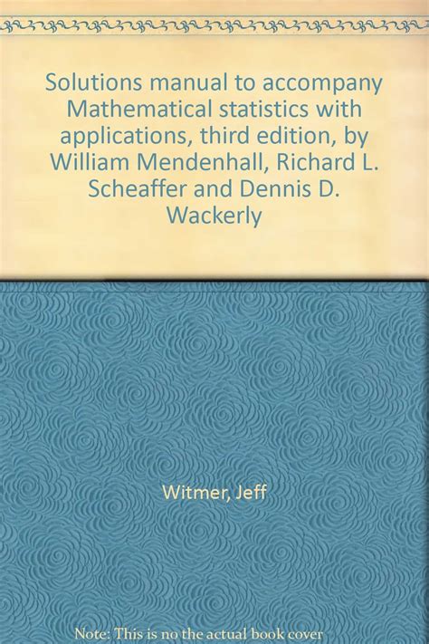 Mathematical Statistics Wackerly Solutions Manual 7th Edition