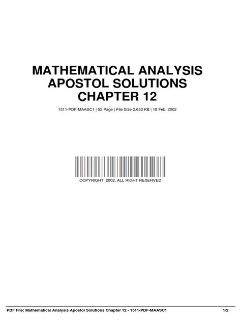 Read Online Mathematical Analysis Apostol Solutions Pdf 