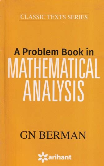 Full Download Mathematical Analysis G N Berman Solution 