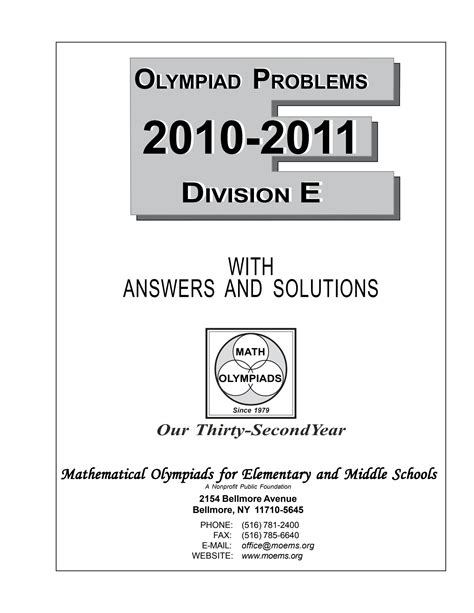 Read Online Mathematical Olympiads For Elementary Middle School 