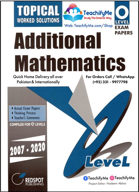 Mathematics Additional 4037 O Level Past Papers Add Math - Add Math