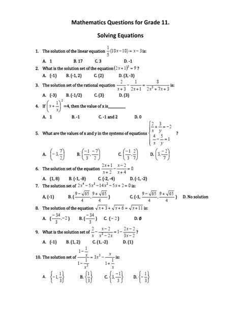 mathematics grade11 exampler 2013