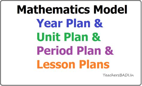 Mathematics Model Year Plan Amp Unit Plan Period Math Unit Plan - Math Unit Plan