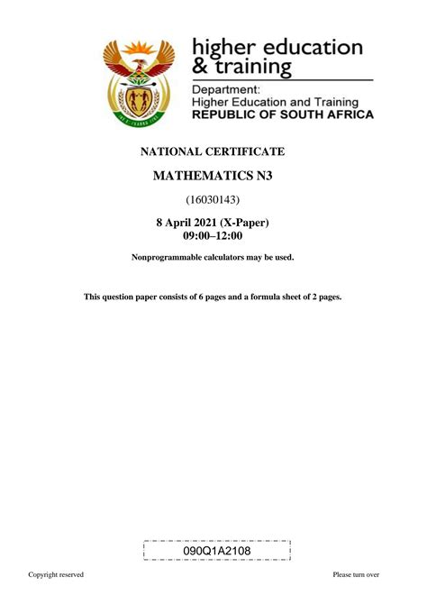 Mathematics N3 Question Papers Blogs