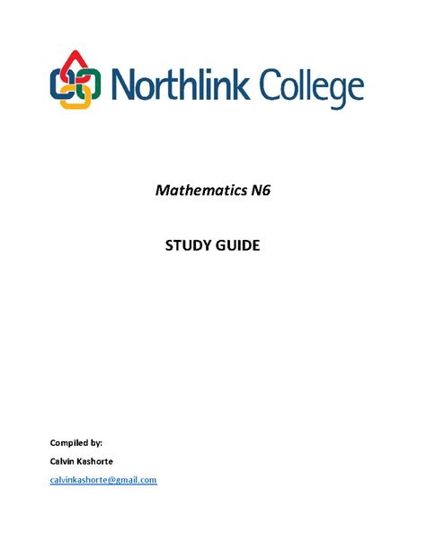 Mathematics N6 Study