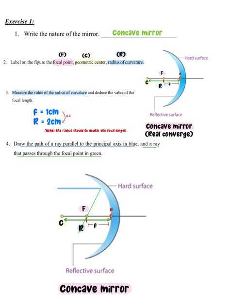 mathematics of curved mirrors answer key