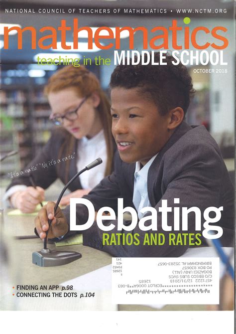 Mathematics Teaching In The Middle School National Council Math Articles For Middle School - Math Articles For Middle School