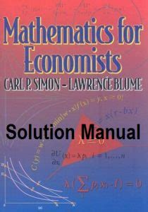 Read Online Mathematics For Economists Solution Manual Manhop 
