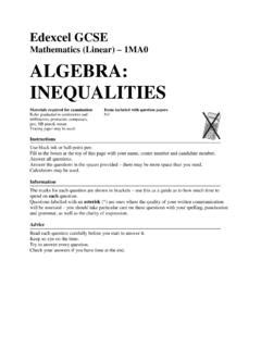 Read Online Mathematics Linear 1Ma0 Algebra Inequalities 