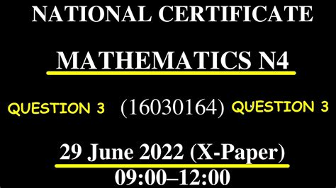 Full Download Mathematics N4 Question Papers With Memorandum 