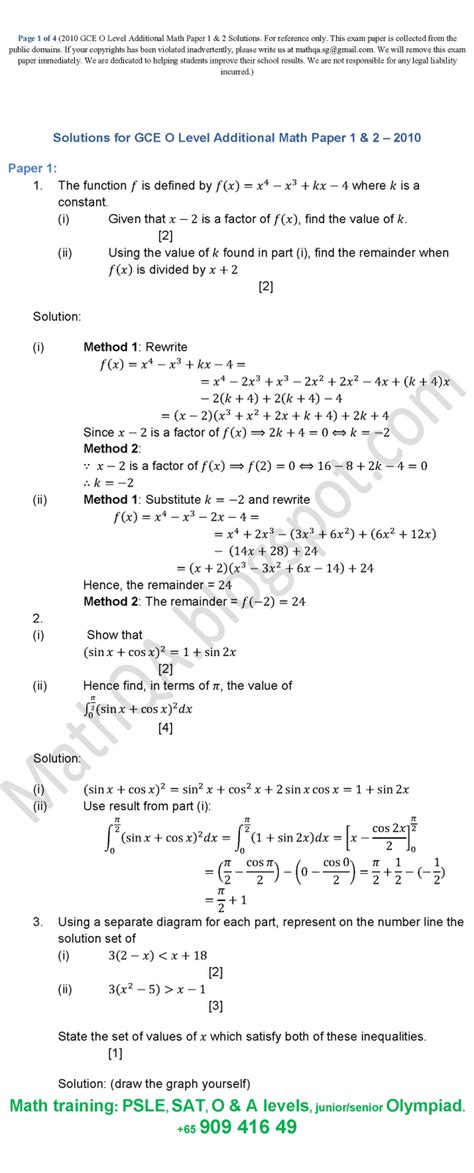 Download Mathematics Paper1 November 2010 