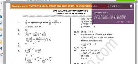 Full Download Mathematics Waec Past Question Answers 