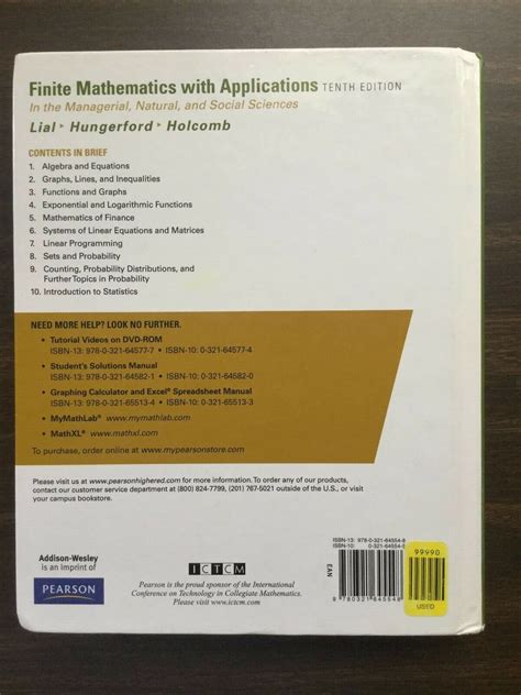 Read Online Mathematics With Applications Lial 10Th Edition 