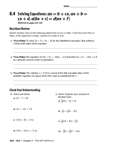 Read Mathlinks 9 Chapter 8 