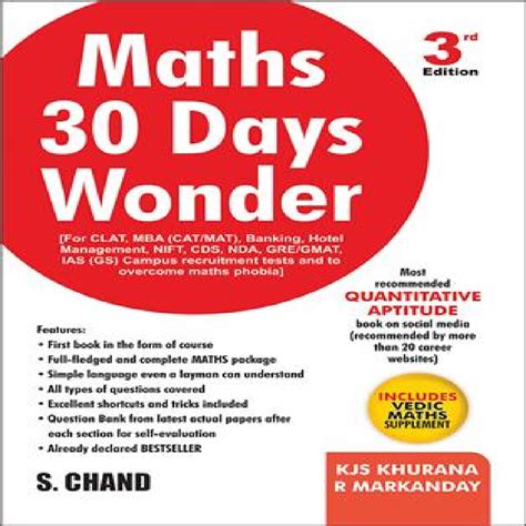 Maths 30 Days Wonder S Chand Publishing First 20 Days Of Math - First 20 Days Of Math