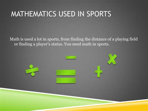 Maths Amp Sport Redearedrabbit Math In Sports - Math In Sports