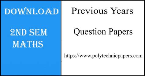 Maths Diploma Question Papers