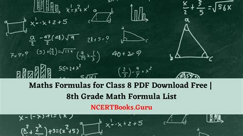 Maths Formulas For Class 8 Pdf Download Free 8th Grade Math Formulas Chart - 8th Grade Math Formulas Chart