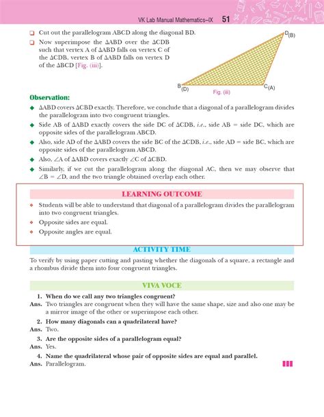 Maths Lab Manual Class 7th