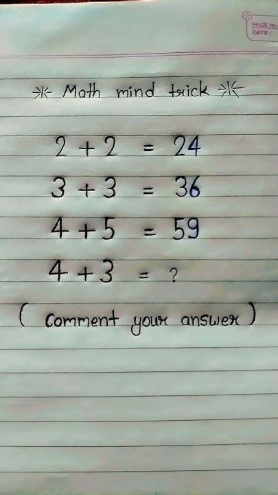 maths matics trick