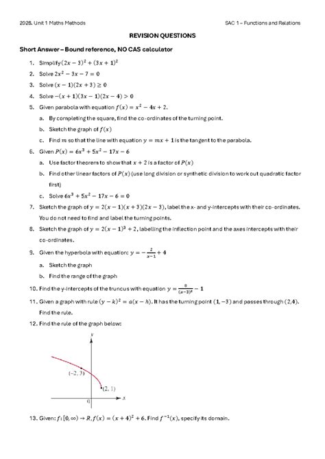 Maths Methods Sac Qats Functions And Calculus