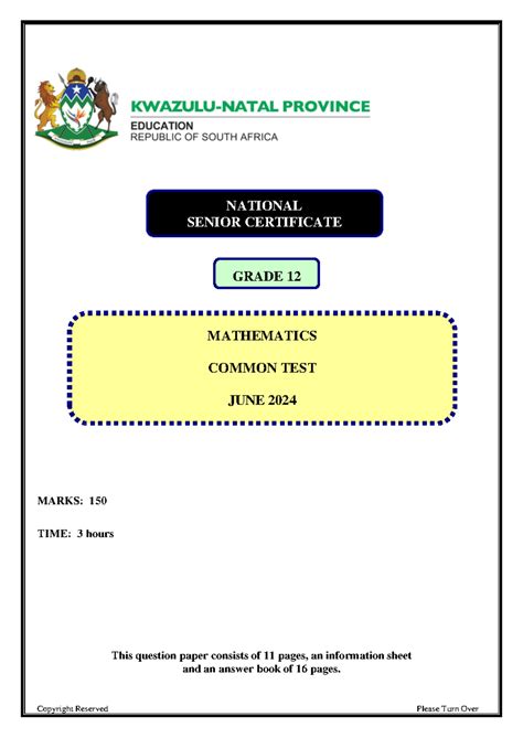 Maths P2 Nsc June Common Test