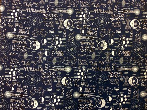 Maths Science Amp Space Cotton Quilting Fabrics Sew Science Cotton Fabric - Science Cotton Fabric