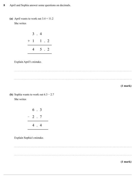 maths tests for year 7