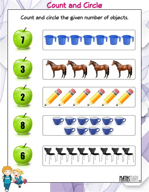 Maths Worksheet For Nursery Class