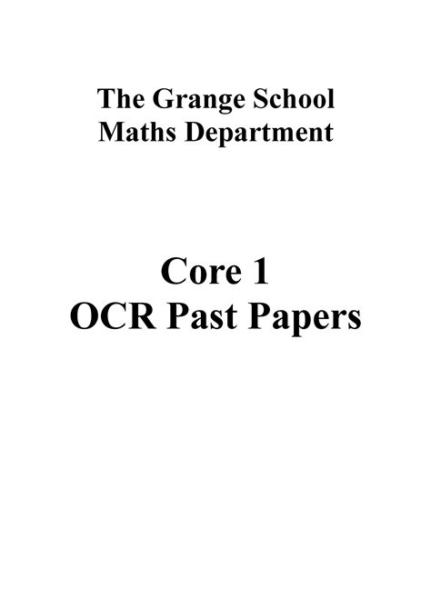 Download Maths C1 Past Papers 
