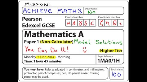Full Download Maths Calculator Higher Edexcel Paper 